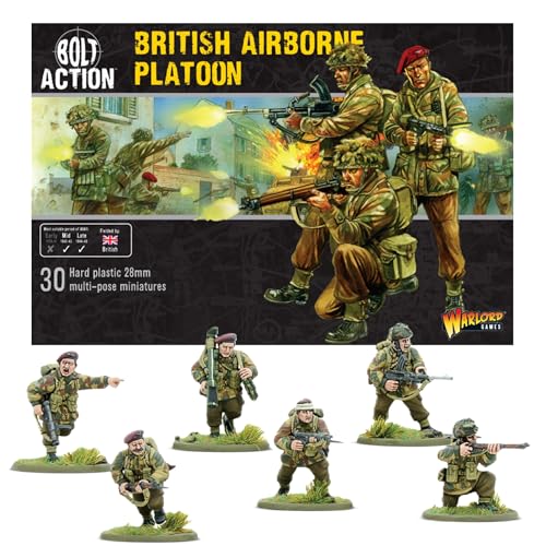 Parachutistes Alliés Britanniques figurines de guerre Bolt Action