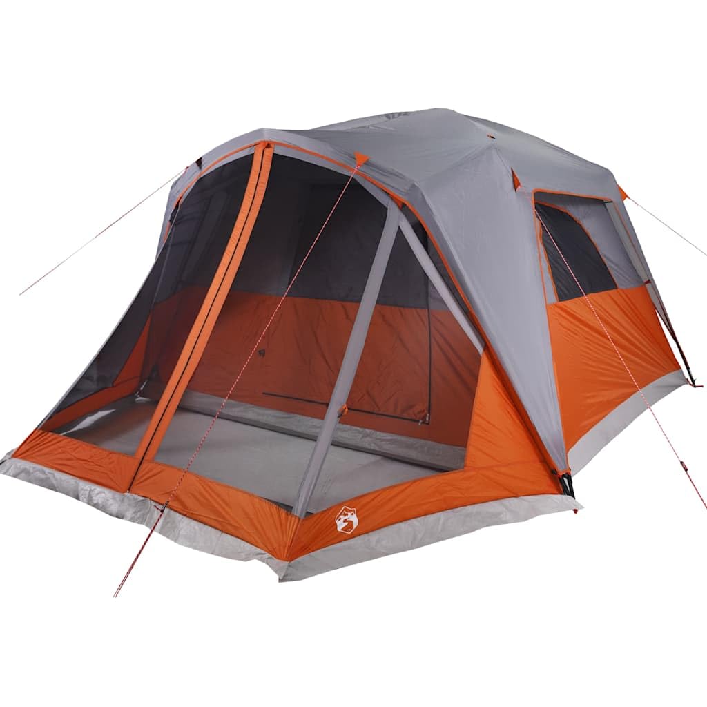 Tenda da campeggio con tenda per 4 persone verde impermeabile e pareti a rete per una buona ventilazione