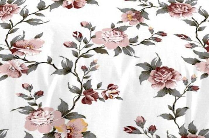 Image of DECOR2ADMIRE Premium Cotton Bedsheet Double King Size 90x100 Inches, 300 TC Soft Breathable Printed Bed Sheet with 2 Pillow Covers (Rose Garden, Double 90 inch x 100 inch)