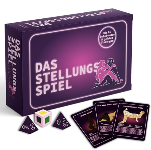 Die 96 beliebtesten Sexstellungen inkl. 3 Würfel & Bildern für mehr Lust, Abwechslung & Nähe | DAS STELLUNGSSPIEL – Erotisches Sex Kartenspiel für Paare | Paarspiel ab 18 | Sexspiel Geschenk zu zweit