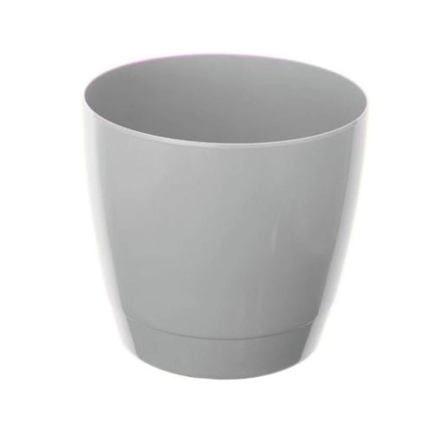 Whitefurze Indoor Round Plant Pot 16cm Grey