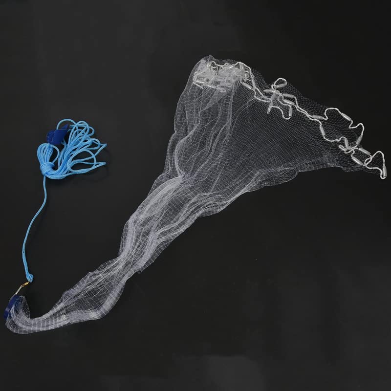 Lancer Un Filet Filet de pêche 8 Pieds 2,4 m avec appât et Filet à Lancer à la Main en Maille de Nylon + Plomb Cast Net