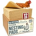 Chicken Nesting Pads for Chicken Coop Accessories - 12 Pack - USA Aspen - Professional Grade Excelsior Bedding – Easy Clean Up - Absorbs Moisture - 100% Natural, Dust-Free Liners for Laying Hens 13x13