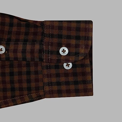 Image of GHPC Cottswool Winter Wear Woolen Gun Club Checks Full Sleeves Regular Fit Formal Shirt for Men