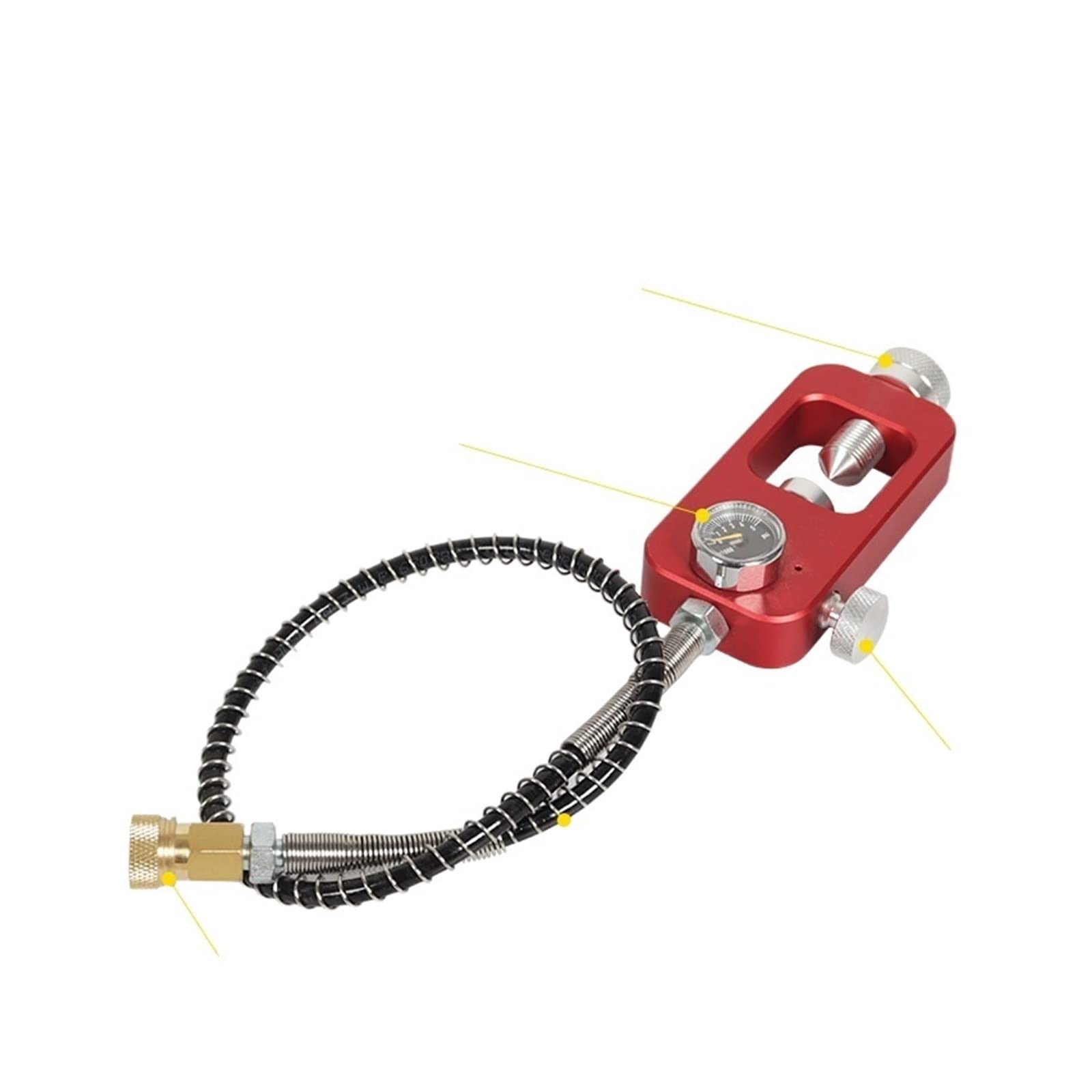 Sprzęt do nurkowania Mini Butla Z Tlenem Adapter Sprzęt Do Pływania Korzystanie z bezpieczniejszego(Black adapter (psi dial))