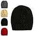 Produktbild LIVERPOOL ENTERPRISES LTD Damen Kabel Knit Rose Design Stylische Winter Beanie Hot Warm Winter Cap Mädchen schwarz