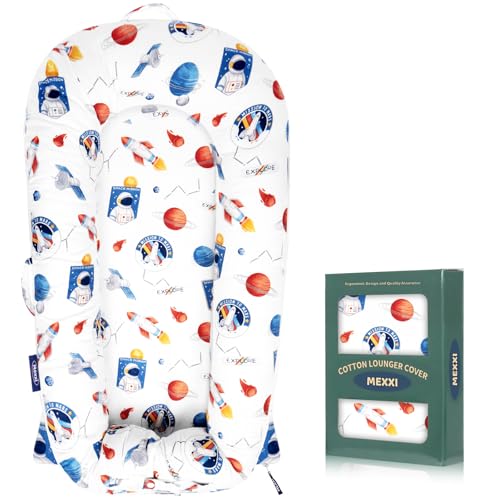 Image of Infant Lounger Baby Nest Replacement Cover | Hypoallergenic | Premium | [Fits Dockatot Deluxe+] (Cover Only) (Astronaut)