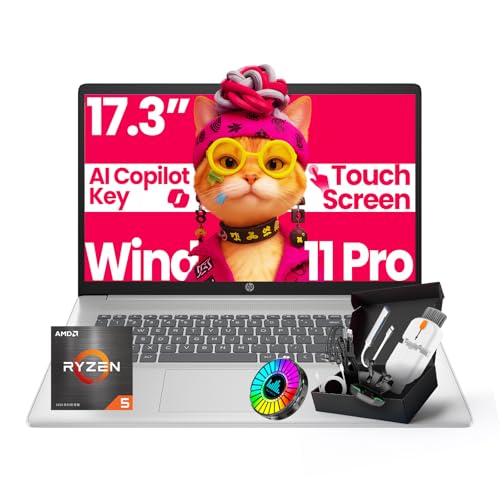 HP 17 inch Touchscreen Business laptops, Powerful AMD Ryzen 5 743...