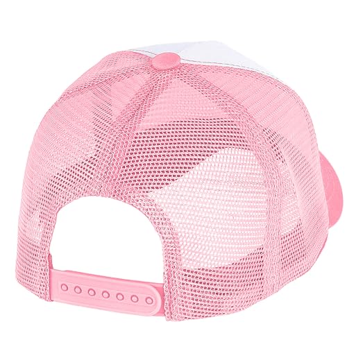 Image of Falari 5-Panel Mesh Baseball Cap, Trucker Hat, Structured Plain Design, Cotton, Adjustable Size