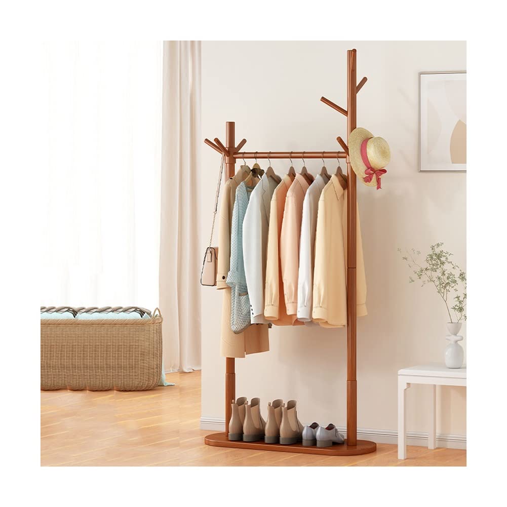 FGXHHS Heavy Duty Freestanding Garment Rack with 1-Tier Storage Shelf for Bedroom and Dressing Room Organization