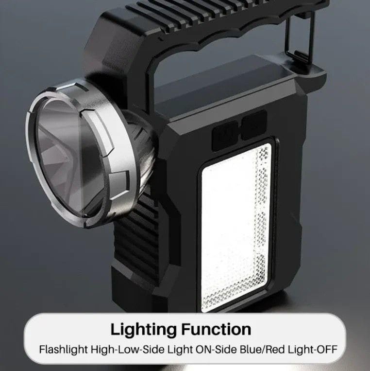 Image of 1Set, Solar Flashlights for Emergencies,LED Camping Lights,Multi-Functional Flashlights for Emergencies,Solar + USB Dual Charging Perfect for Power Outages,Outdoor Camping.
