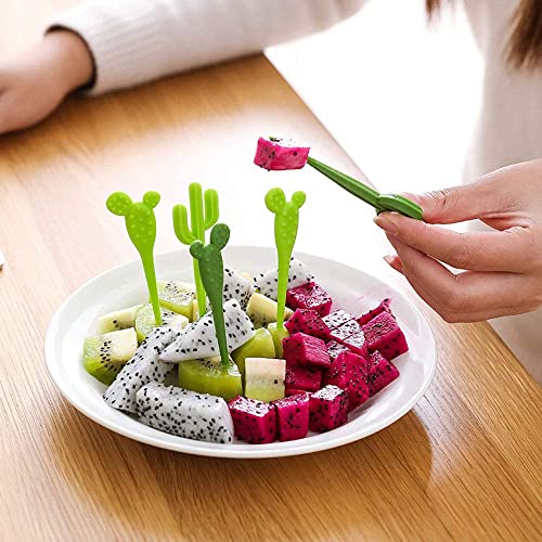 Image of Street27 10Pcs Cute Animal Bento Forks - Dessert & Cake Forks (6pcs Cactus)