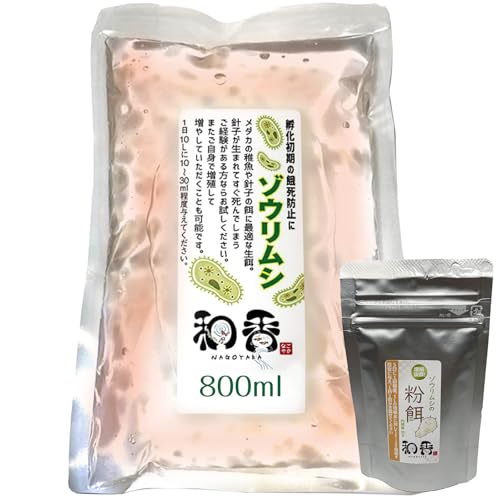 和香 ゾウリムシ 培養 粉餌セット ★定番の実績★ メダカ 金魚 針子 稚魚 の生存率UP 定番の実績★増殖力・栄養強化★ 800ml インフゾリア 生体 種水 餌 ブラインシュリンプ の代わりに