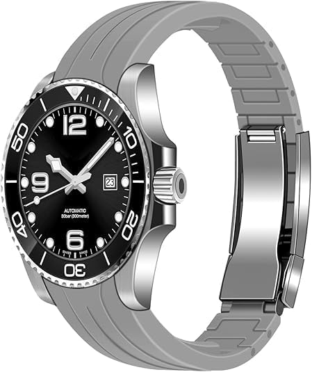 YISIWERA Cinturino In Silicone Per Orologio 20mm 22mm – Gomma Morbida Con Estremità Curve, Fibbia In Acciaio, Antiscivolo, Per Uomo E Donna - 3
