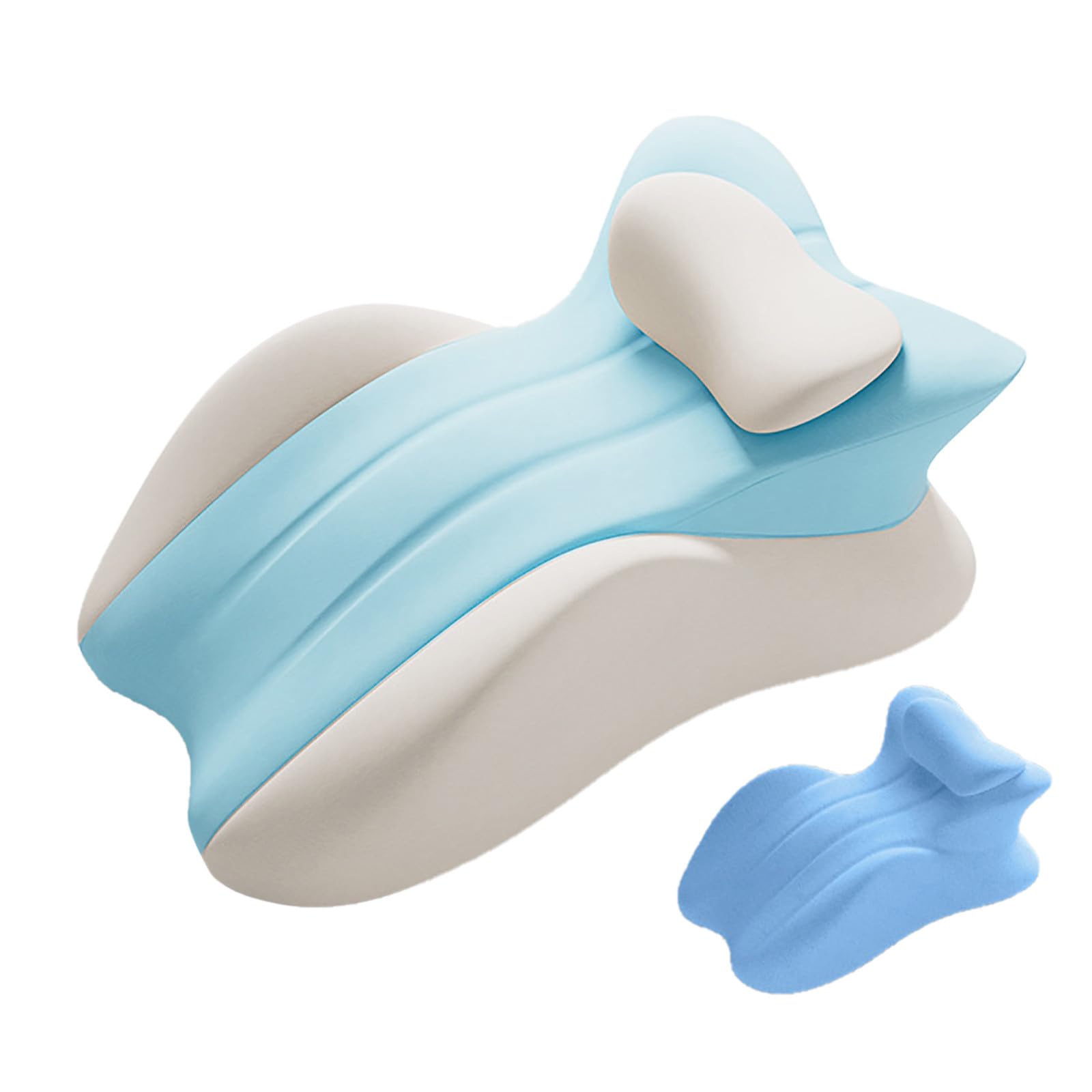 Almohada de cuña para la intimidad de las parejas, cojín de perfil bajo con diseño discreto para privacidad en el dormitorio, apoyo cómodo para sentarse o acostarse (azul)