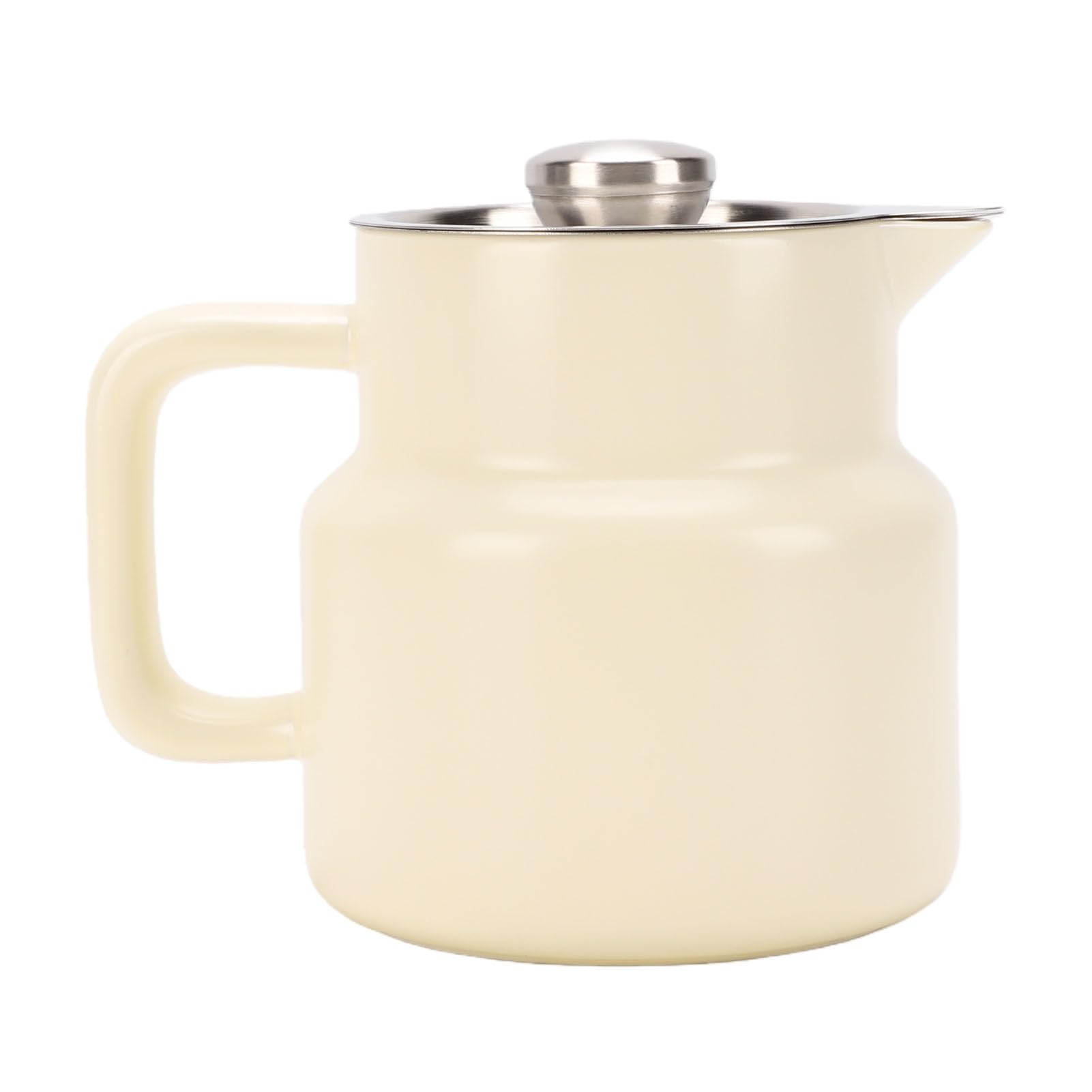 Recipiente de Grasa para Cocina, Recipiente de Almacenamiento de Aceite de Acero Inoxidable de Cerámica de 1500 Ml, de Grasa para Tocino, de con Tapa de Colador de Malla Fina Desmontable,