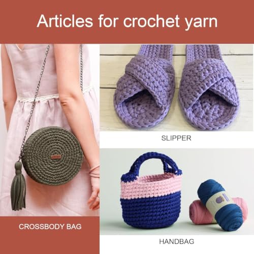Image of Mooaske 4 Pack T Shirt Yarn for Crocheting, Tshirt Yarn for Crochet Bag Baskets Rug Dolls - 800g Chunky Thick Yarn Beginner Knitting Yarn Polyester-Spandex Blend High Elastic Fabric (White)