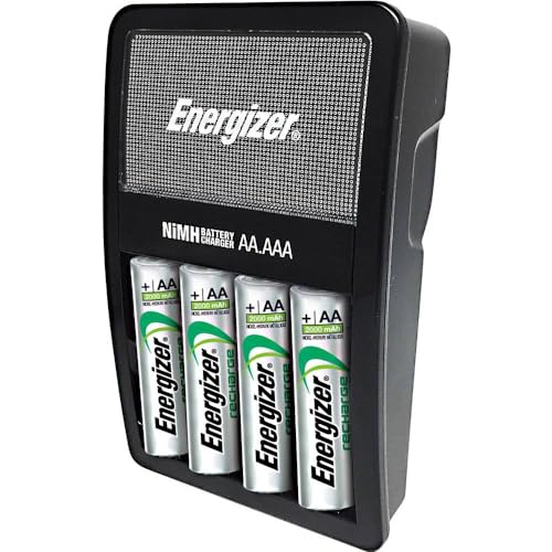 Energizer Chargeur Maxi pour AA et AAA Batterie (4 Piles AA, 2000mAh) 635043