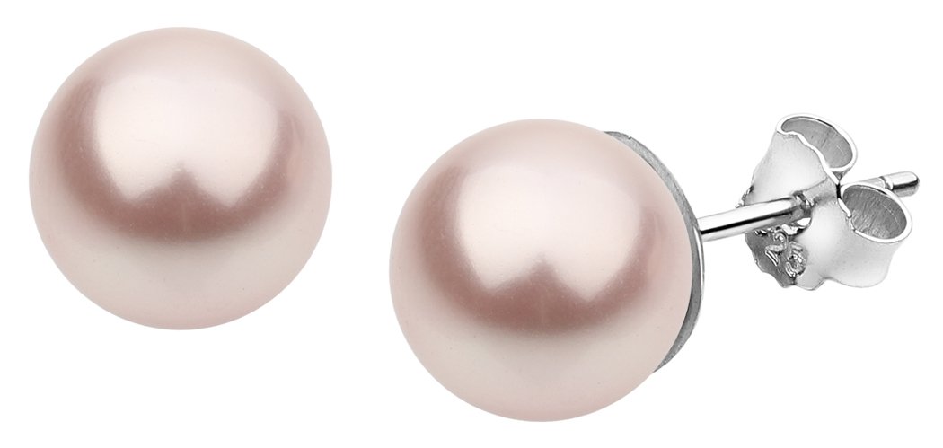 Nenalinastud Earrings with 10 mm Pearls, Handmade of 925 sterling silver, 842402-192