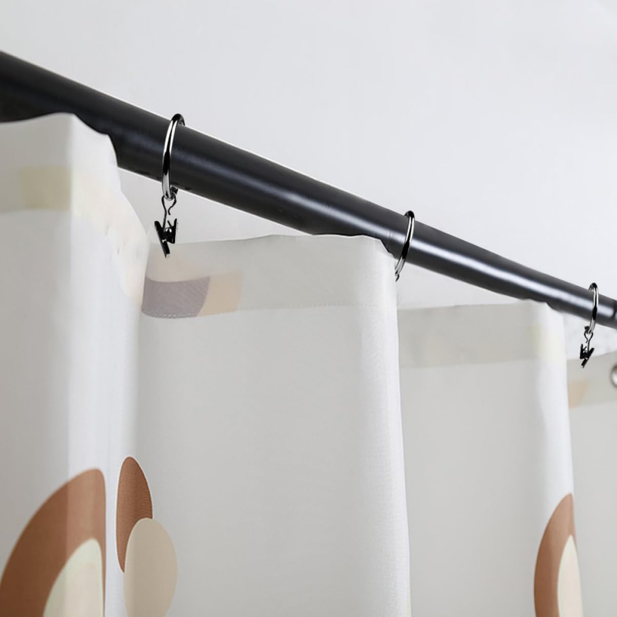 Cabilock 20pcs Vintage Dark Coffee Curtain Clip with Hooks Rustproof Drapery for Easy Installation Bedroom Hotel Restaurant and Meeting Room