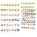 kwmobile Set de emoticones para Caja de luz LED cinematográfica - 126x Emoji para Lightbox A4 - Set complementario de Emojis para Panel de Cine