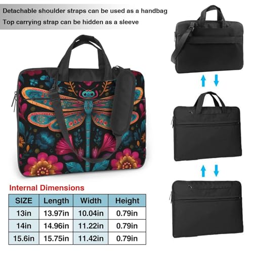Bolso portátil impermeable con diseño florido para 13 pulgadas miniatura 4