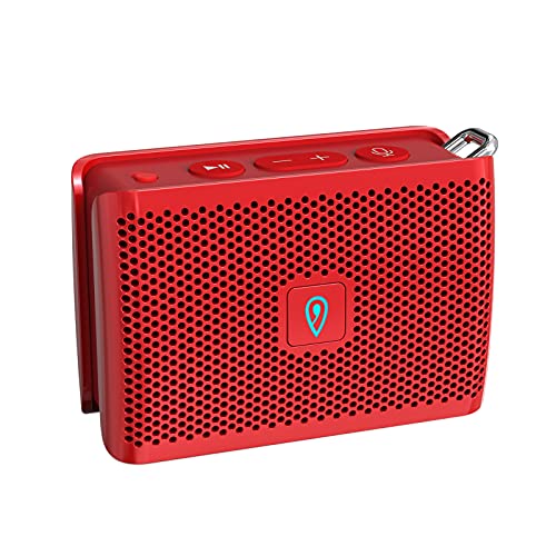 Exclusive Bluetooth Speaker, DOSS Genie Portable Speaker with Clean Sound, Built-in Mic, Ultra-Portable Design, 8 Hours of Playtime, Mini Speaker with Strap for Home, Outdoors, Travel, Gift Ideas- Red