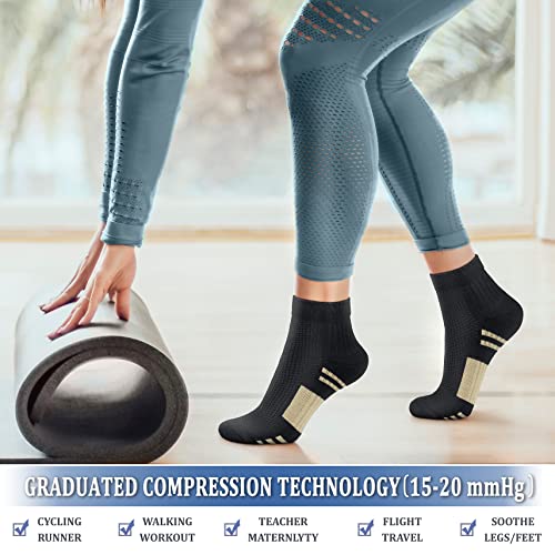 Image of CHARMKING Compression Socks for Women & Men Circulation 15-20 mmHg is Best for Athletic Running Cycling Nurse Daily Wear