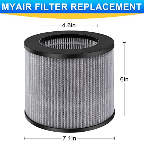 2780A 2801 Filter Replacement fit for Bissell MYair MY air Personal Air-purifier 2780 2780B 2780P 27809 2 Pack High Efficiency Activated Carbon Filters LUXRILIX