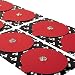 PowerDot 1.0 Replacement Electrode Pads - Red - Self Adhesive Electrode Pads - 4 Round Pads and 2 Rectangle Pads - Phone Controlled EMS for Targeted Muscle Training - Build Strength and Endurance