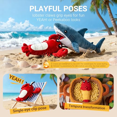 Image of Lobster Heating Pad Plush, USB Powered Electric Heated Stuffed Animal, Cute Lobster Plush with 3 Heat Levels & Timer, Soft Warm Ocean Animal Cushion Gift for Women Teen Girls