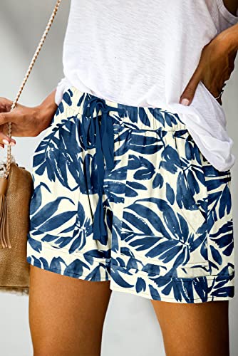 Image of KISSMODA Womens Summer Shorts Leopard /Camo /Solid /Floral Print Elastic Waist Pocketed Casual Pants