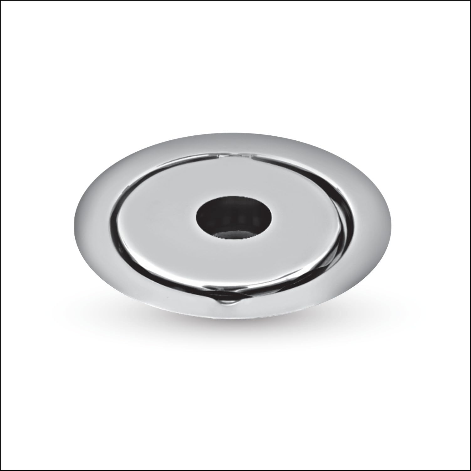 Floor Drain with Pipe Hole 5.5 INCH for Bathroom SS 304 Grade Washbasin Sink Waste Water Drainer Strainer in Washroom & Toilet (Lifestyle Series Round Gypsy Silver 5½ Inch)-image-33