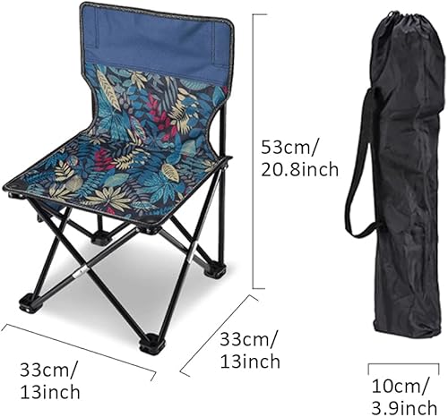 Miniatura 9 de Silla de camping plegable portátil para exteriores, capacidad de 330 libras con respaldo
