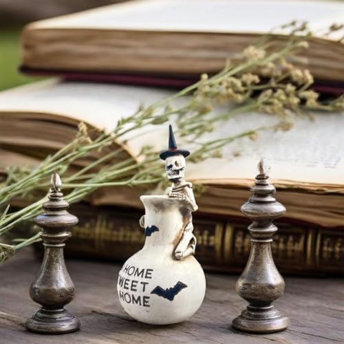 Florero con forma de calavera para decorar la biblioteca de tu apartamento 6