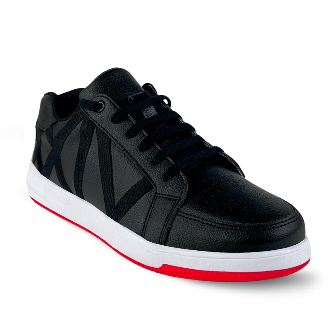 KazarMax Men Black Casual Shoes Sneakers- 9 UK (B0D498QG1J) Amazon Price History, Amazon Price Tracker