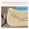 Bolso de hombro de paja para mujer, tejido de rafia para verano y playa 6