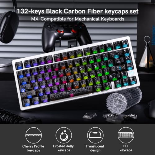 Image of dagaladoo Black Clear keycaps,Translucent keycaps,Shine Throug Key caps