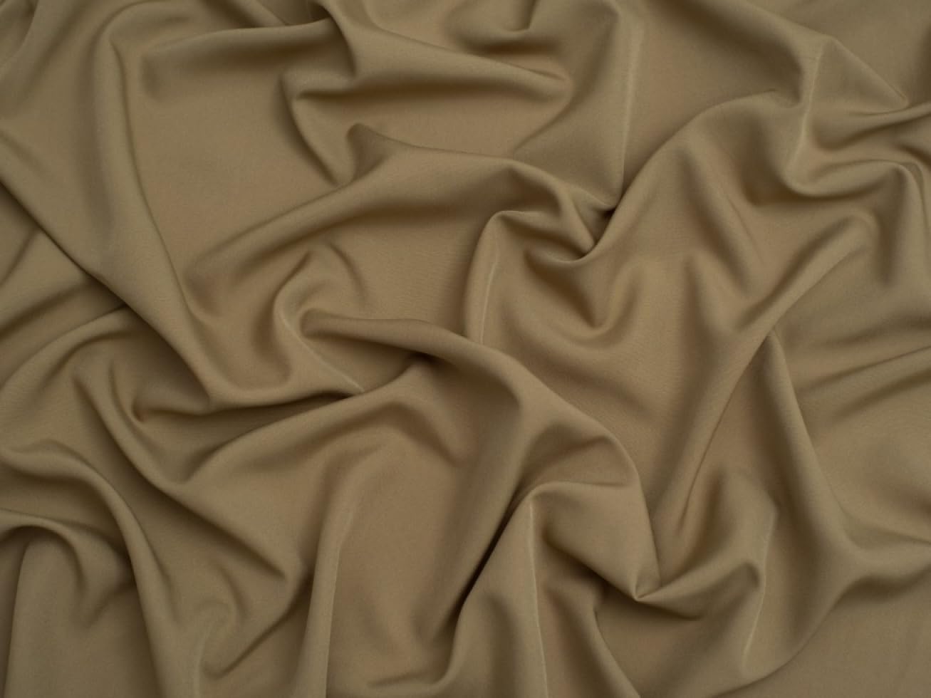 Minerva Core Range Soft Touch Crepe Apparel & Dress Fabric Mud - Lightweight & Suitable for Dressmaking - Approx Width: 110cm / 44" - Sold per metre โ image 1