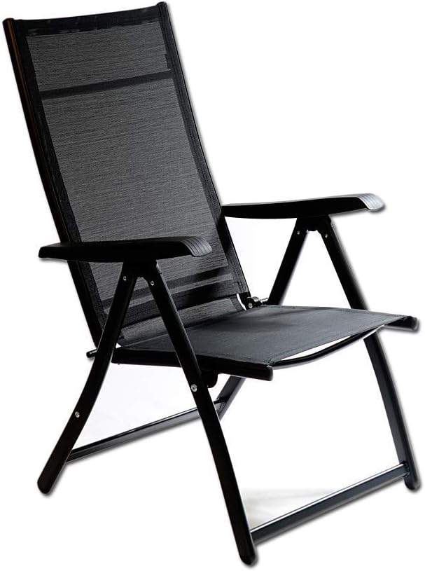 NueMedicsHeavy Duty Adjustable for 7 Different Angles Folding Arm Chair Indoor Outdoor Garden Deck Pool Camping Beach (400 Lbs Capacity) (1)
