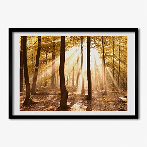Peinture 70x50 cm Tulup cadre MDF pour rechauffer un mur blanc