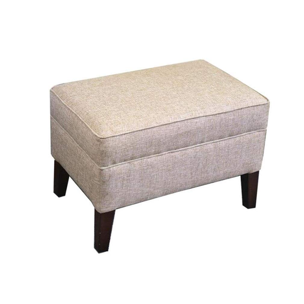 Banc à chaussures élégant et repose-pieds de salon en tissu gris