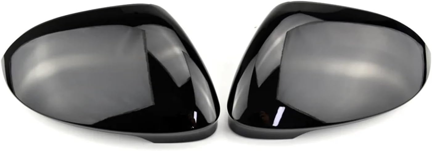 Wing Mirror Cover for VW for Golf 8 MK8 2020 2021 Mirror Covers Caps RearView Mirror Case Cover Carbon Look Bright Black Covers Cap Side Mirror Covers(Color:with lane change 2)