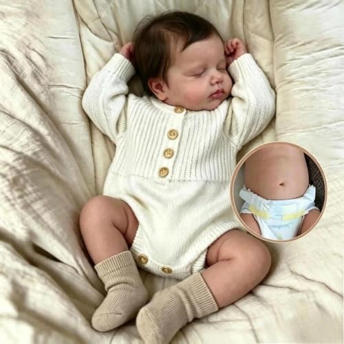 Muñeca Reborn Bebé Vinilo 20" Realista con Accesorios