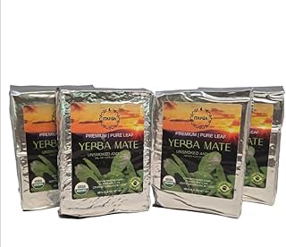 GOYERBAMATE Premium Organic Yerba Mate (Smoke Free, Pure Leaf) 4 x 500g (1.1 lbs)