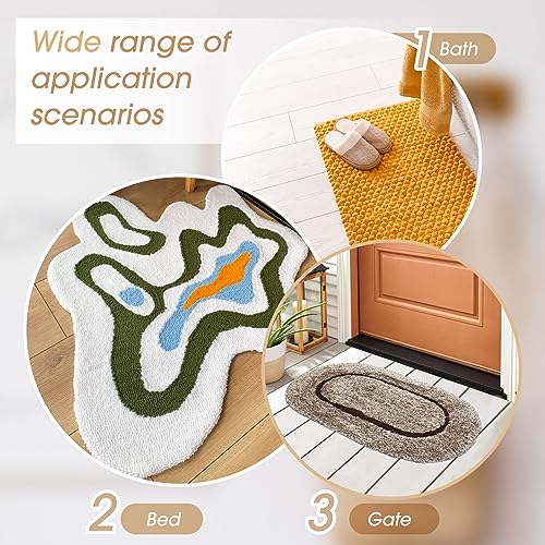Tudomro QQ-TUDOMRO-2292 4 Pieces 80 X 40 Inch Non Slip Rug Pad Tufting Backing Cloth Primary Final Cloth Backing Non Slip With Plum Blossom Pattern For Tufting Gun Carpets Rug Making Cushion Punch Fabric Needle thumb #3