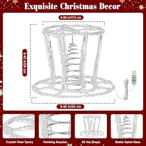 Sombrero decorativo para árbol de Navidad con luces LED a $4.99