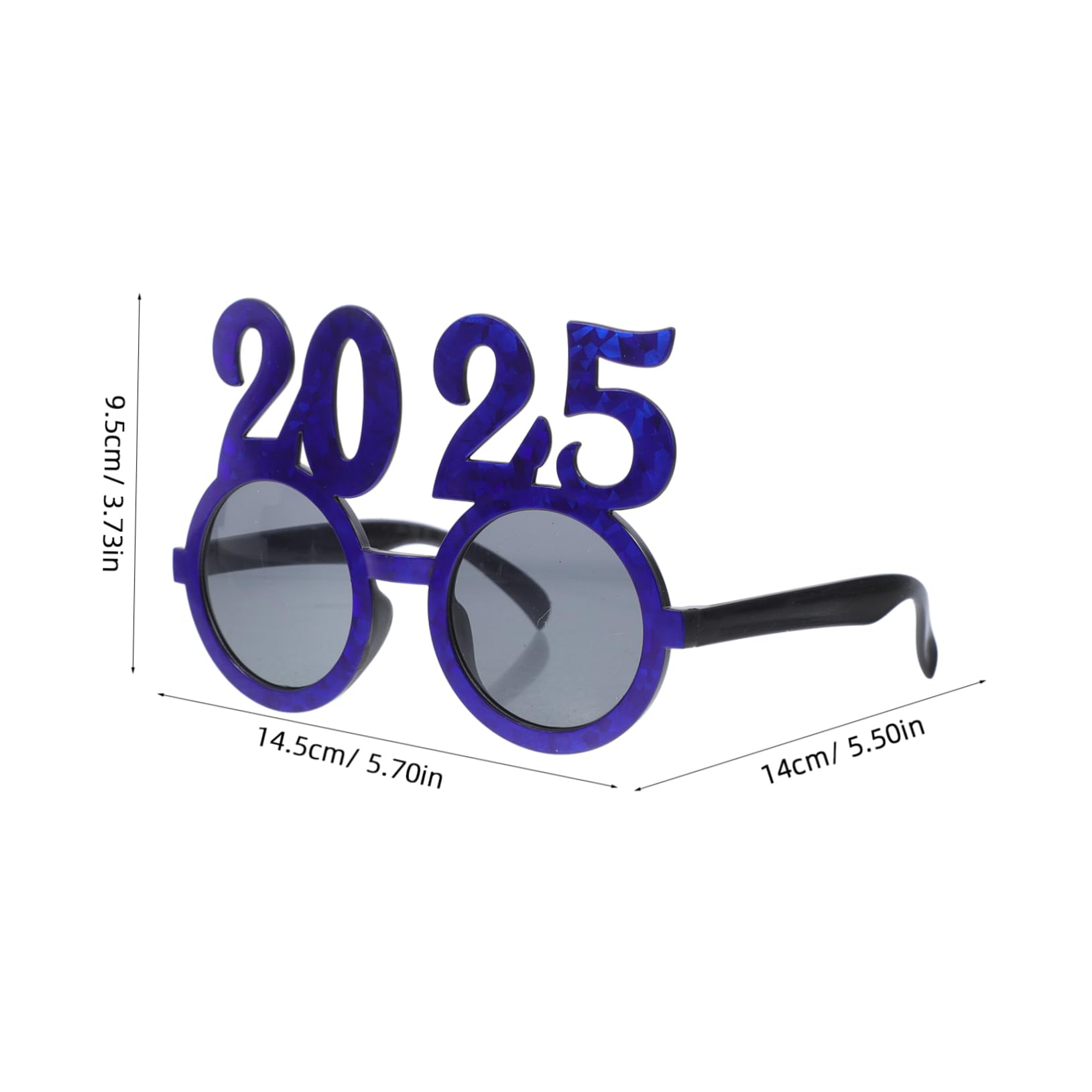 OUNONA Digital Glasses New Year's Stylish Big Round Future Glasses Perfect for New Year's Eve