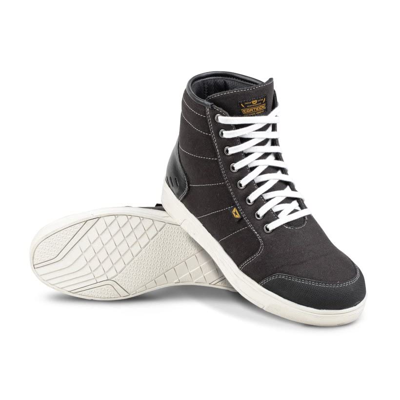 cortech BLVD Freshman Riding Shoes (8) (BLACK/WHITE)