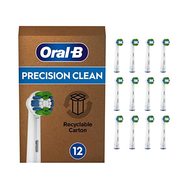 Oral-B Precision Clean Aufsteckbürsten für elektrische Zahnbürste, 12 Stück, mit CleanMaximiser-Borsten für optimale…